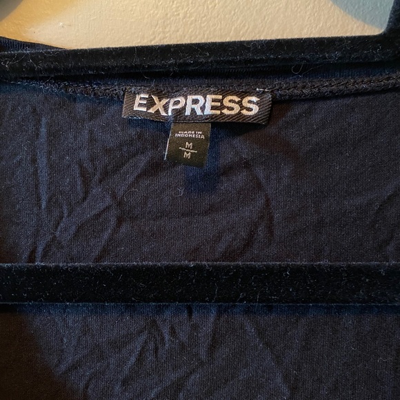 Simple black scoop neck, ruched dress size S - Picture 2 of 4